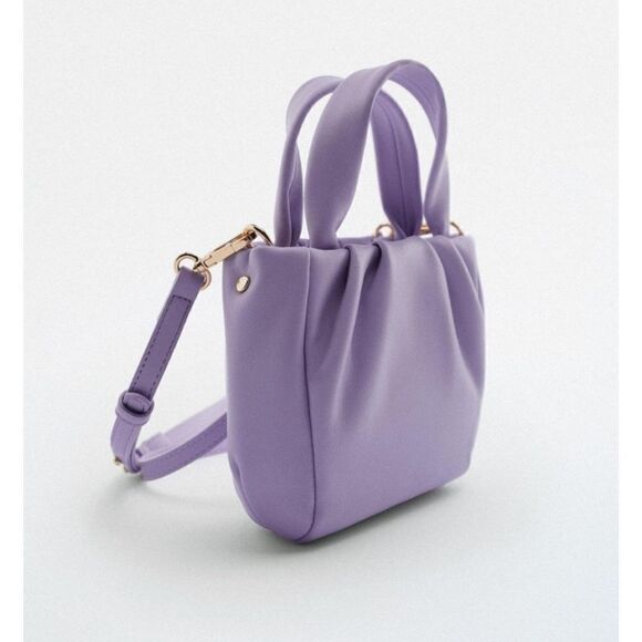 Zara Soft Mini Lavender Crossbody Bag - Picture 5 of 7